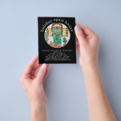 PAPER | Feestelijke Open Huis Feest Zwart Flyer (Hand)