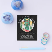 PAPER | Feestelijke Open Huis Feest Zwart Flyer (Enkel)