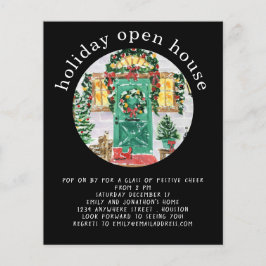 PAPER | Feestelijke Open Huis Feest Zwart Flyer