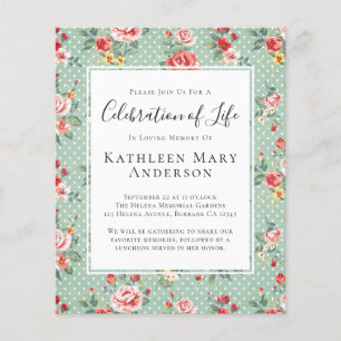 PAPER Floral Celebration of Life Invitation Flyer