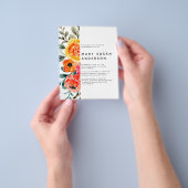 PAPER Floral Celebration of Life Invitation Flyer (Hand)