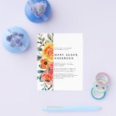 PAPER Floral Celebration of Life Invitation Flyer (Enkel)