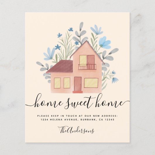 PAPER Floral Moving House Flyer (Voorkant)