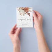 PAPER Florals Terracotta Engagement Party nodigt u Flyer (Hand)