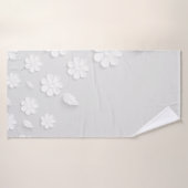 Paper flower background white badhanddoek (Badhanddoek)