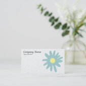 Paper Flower - Lt Blue Green Visitekaartje (Staand voorkant)