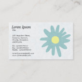 Paper Flower - Lt Blue Green Visitekaartje (Achterkant)