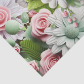 Paper Flowers Pink and Spring Green Tissuepapier (Detail)