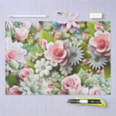 Paper Flowers Pink and Spring Green Tissuepapier (Craft)
