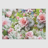 Paper Flowers Pink and Spring Green Tissuepapier (Voorkant)