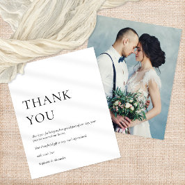 PAPER Foto Black White Weddenschap Bedankt Flyer