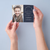 PAPER Foto Man 21st Birthday Party Navy Invite Flyer (Hand)