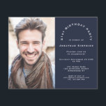 PAPER Foto Man 21st Birthday Party Navy Invite Flyer<br><div class="desc">PAPIER | Foto Man 21st Birthday Party Navy Invitation. Een voordelig PAPIER (geen kaart) alternatief ZONDER ENVELOPES bij KLEINERE grootte van 4, 5 x 5, 6 inch en tegen een budgetprijs. (Standaard A6-enveloppen zijn het dichtstbijzijnde formaat dat geschikt is). Een volledig aanpasbaar ontwerp, vervang eenvoudig de steekproeffoto met uw en...</div>