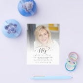 PAPER Foto Script 50th Birthday Party Invitation Flyer (Enkel)