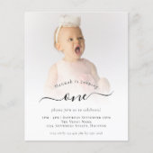 PAPER Fotoscript 1st Birthday Party Invitation Flyer (Voorkant)