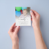 PAPER Fotoscript 90th Birthday Party Invitation Flyer (Hand)