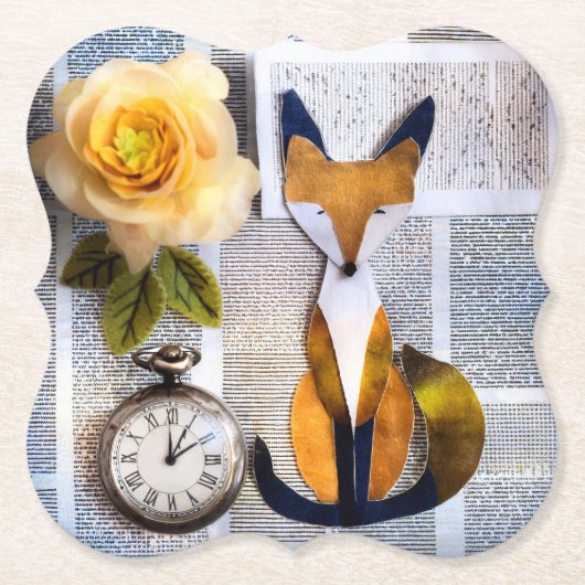 Paper Fox Coaster Kartonnen Onderzetters (Voorkant)