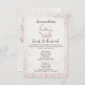 Paper Garden Blush Wedding Accommodation Informatiekaartje (Voorkant / Achterkant)
