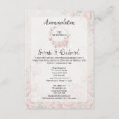 Paper Garden Blush Wedding Accommodation Informatiekaartje (Voorkant)