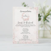 Paper Garden Blush Wedding Accommodation Informatiekaartje (Staand voorkant)