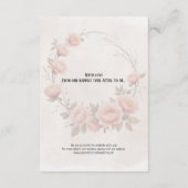 Paper Garden Blush Wedding Accommodation Informatiekaartje (Achterkant)