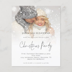 PAPER Glam Photo Overlay kerstparty uitnodigen Flyer