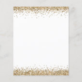 PAPER | Glitter Kerstmis Laat Feest Hert Uitnodigi Flyer (Achterkant)