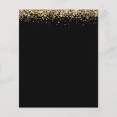 PAPER Gold Glitter Celebrate Birthday Black Invite Flyer (Achterkant)