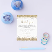 PAPER Gold Glitter Foto 40e Dank u wel Flyer (Enkel)