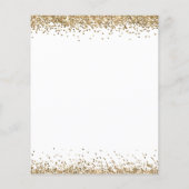 PAPER| Gold Glitter Heart Script Verloving nodigt  Flyer (Achterkant)