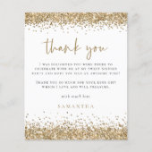 PAPER Gold Glitter Sweet Sixteen Partij Dank u wel Flyer (Voorkant)