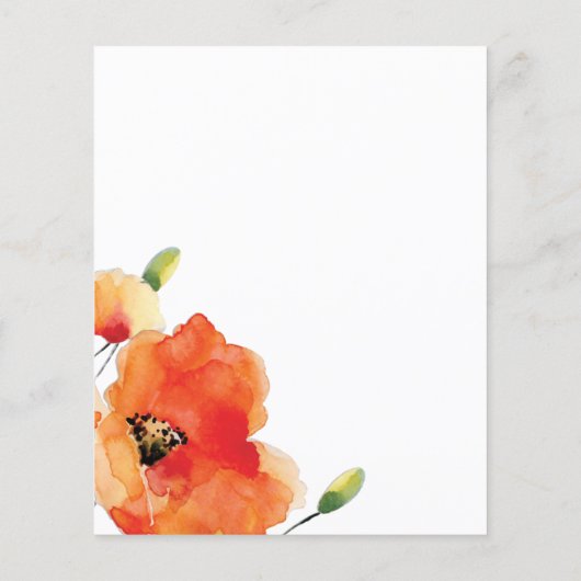 PAPER Golden Poppy Moederdag Brunch Flyer (Achterkant)