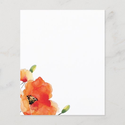 PAPER Golden Poppy Moederdag Brunch Flyer (Achterkant)