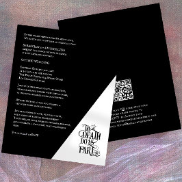 PAPER Gothic tot de dood ons deel QR bruiloft Flyer