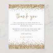 PAPER | Gouden Glitter Foto Dertigste Dankjewel Flyer (Voorkant)