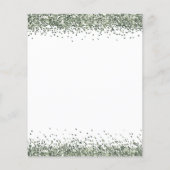 PAPER | Groene Glitter Kerstfeest Uitnodiging Wit Flyer (Achterkant)