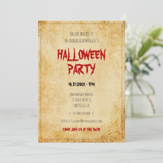  paper Halloween party Kaart (Staand voorkant)