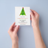 PAPER | Heden-daagse Kerstboom Kerstfeest Uitnodig Flyer (Hand)