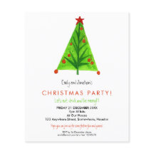 PAPER | Heden-daagse Kerstboom Kerstfeest Uitnodig