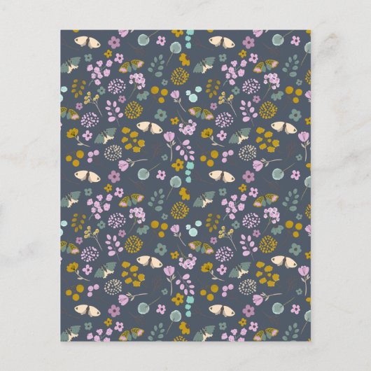 PAPER Herinneringsuitnodiging | Wildflower Blue Flyer (Achterkant)