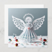 Paper Lace Angel Christmas Crafts Art (Voorkant / Achterkant)