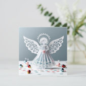 Paper Lace Angel Christmas Crafts Art (Staand voorkant)