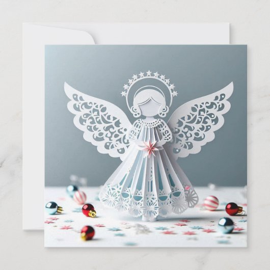 Paper Lace Angel Christmas Crafts Art (Voorkant)