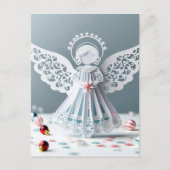 Paper Lace Angel Christmas Crafts Art Briefkaart (Voorkant)