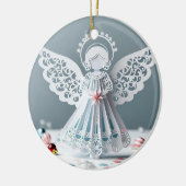 Paper Lace Angel Christmas Crafts Art Keramisch Ornament (Links)