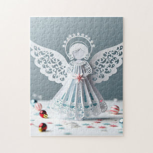 Paper Lace Angel Christmas Crafts Art Legpuzzel