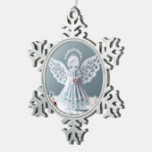 Paper Lace Angel Christmas Crafts Art Tin Sneeuwvlok Ornament (Rechts)