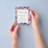 PAPER Lila Floral Celebration of Life Invitation Flyer (Hand)