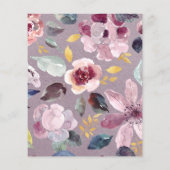 PAPER Lila Floral Celebration of Life Invitation Flyer (Achterkant)