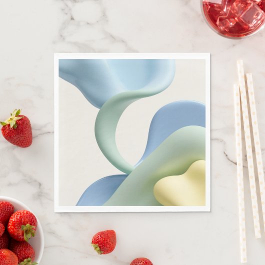 Paper luncheon napkin in stylish graphic servet (Insitu)